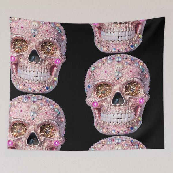 Item preview, y2k Bejeweled Crystal Skull designed and sold by bearslover.