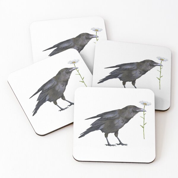 Item preview, Cute Crow with a Daisy designed and sold by Julie Townsend.