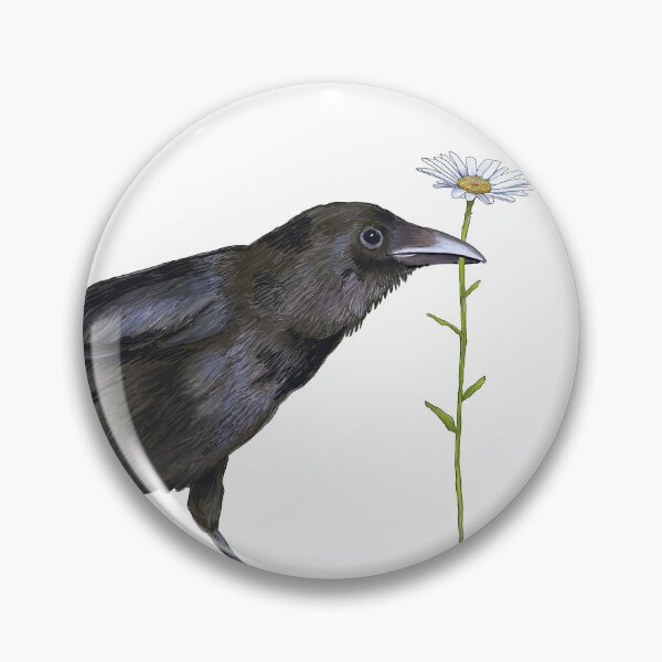 Item preview, Cute Crow with a Daisy designed and sold by Julie Townsend.