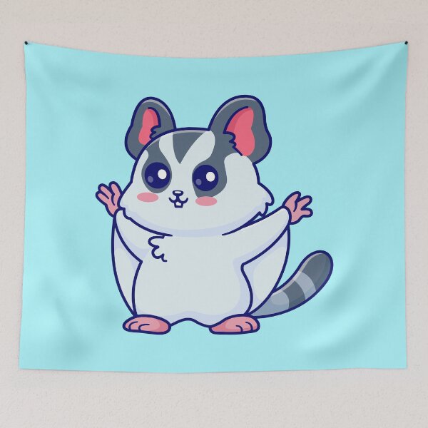 Item preview, Cute Sugar Glider Waving Hand Cartoon Vector Icon: A Joyful Peek into Nature designed and sold by hjian8219.