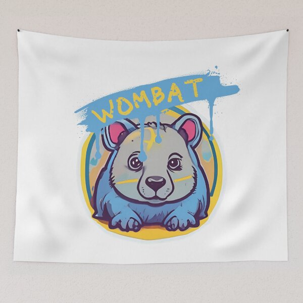 Item preview, Colourful Kawaii Wombat designed and sold by pUNKnown.