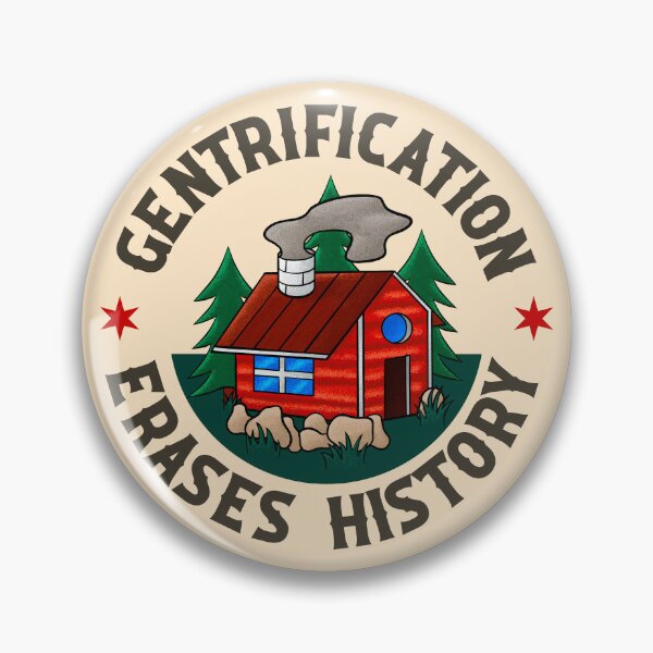 Item preview, Gentrification Erases History - American Traditional Flash Tattoo - Homes Not Rent designed and sold by Picket Club.