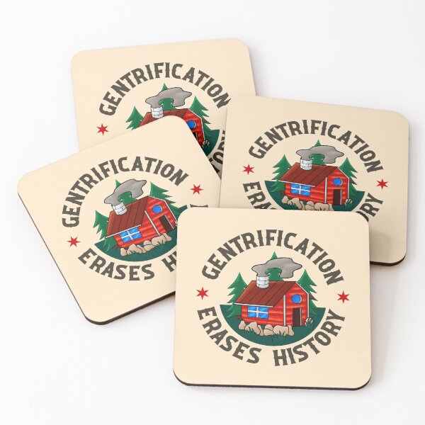 Item preview, Gentrification Erases History - American Traditional Flash Tattoo - Homes Not Rent designed and sold by Picket Club.