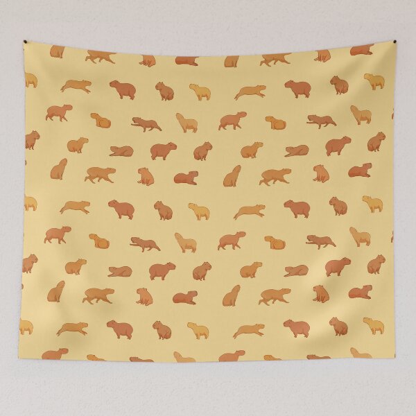 Item preview, Capybara repeating pattern - yellow designed and sold by Maysoulrose.