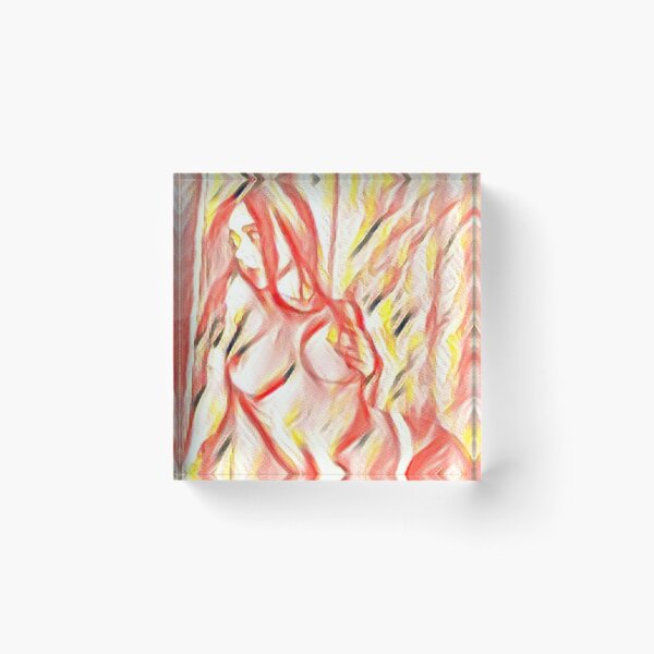 Item preview, Semi-abstract digital painting of female nude model. designed and sold by pulchritude560.