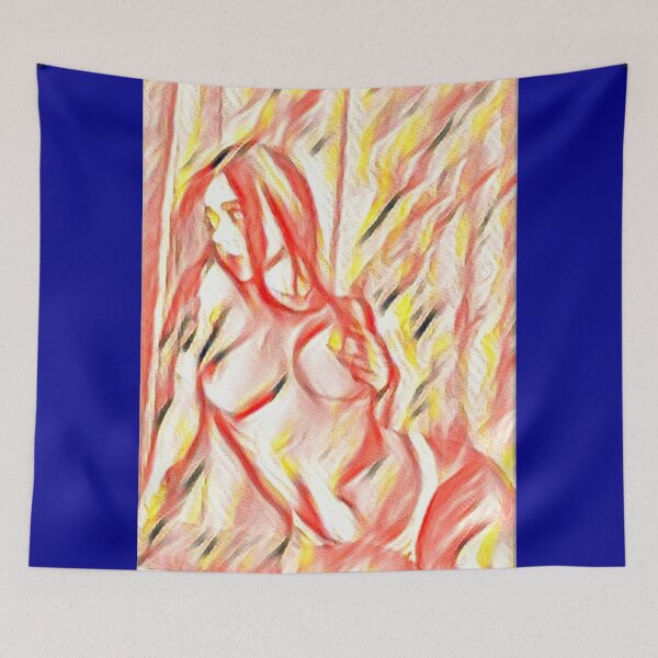 Item preview, Semi-abstract digital painting of female nude model. designed and sold by pulchritude560.