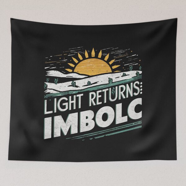 Item preview, ''Imbolc - Light Returns'' Ireland Saint Brigid's Day Gaelic traditional festival T-Shirt designed and sold by Witty Shirts.