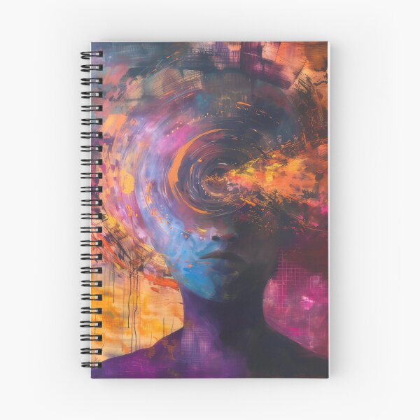 Item preview, Abstract art piece depicting the swirling of thoughts inside your head designed and sold by PrettyPinkSkies.