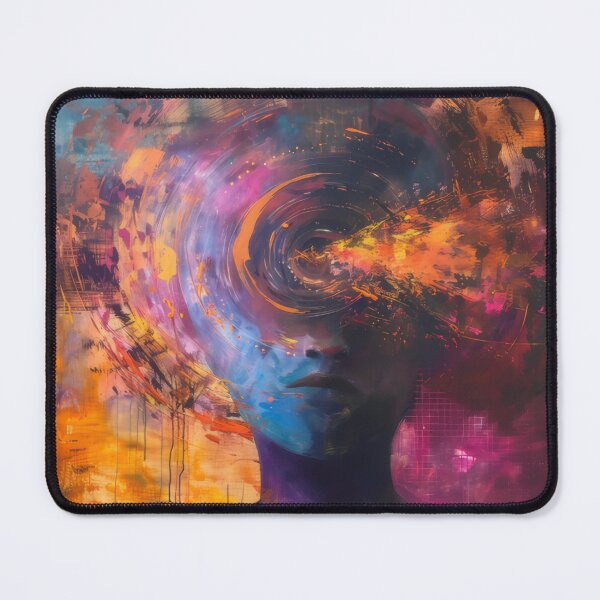 Item preview, Abstract art piece depicting the swirling of thoughts inside your head designed and sold by PrettyPinkSkies.