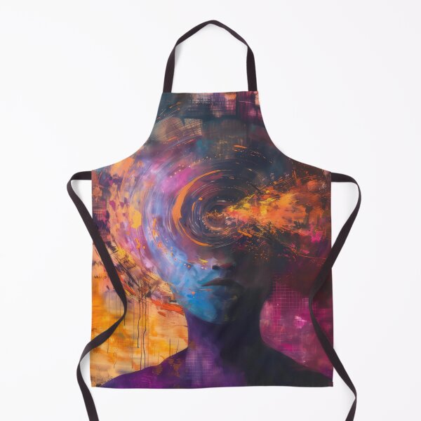 Item preview, Abstract art piece depicting the swirling of thoughts inside your head designed and sold by PrettyPinkSkies.