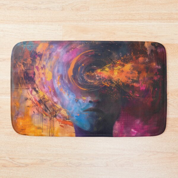 Item preview, Abstract art piece depicting the swirling of thoughts inside your head designed and sold by PrettyPinkSkies.
