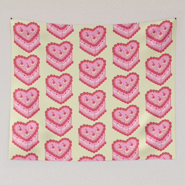 Item preview, Pink Vintage Heart Cake designed and sold by Jess Schnell.