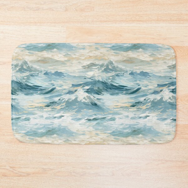 Item preview, Golden Ocean Waves Oil Painting Patterns designed and sold by Mandie Kuo.