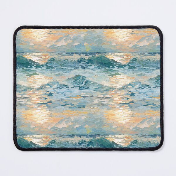 Item preview, Golden Ocean Waves Oil Painting Patterns designed and sold by Mandie Kuo.