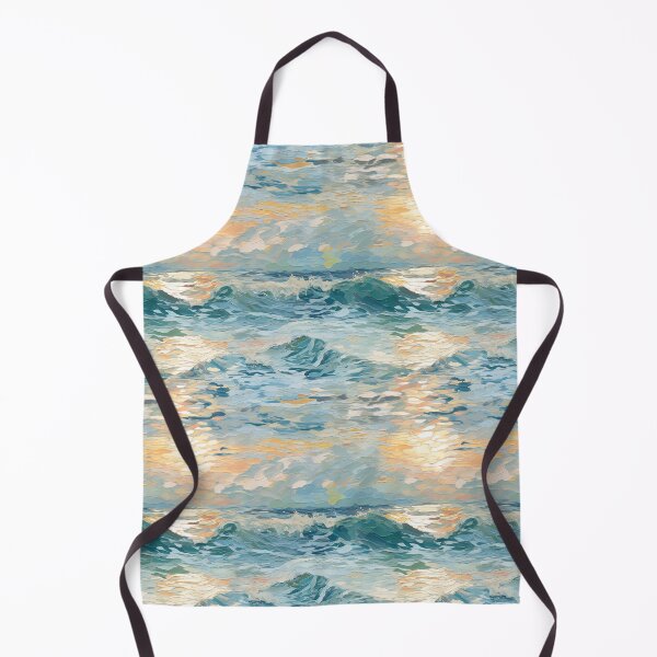 Item preview, Golden Ocean Waves Oil Painting Patterns designed and sold by Mandie Kuo.