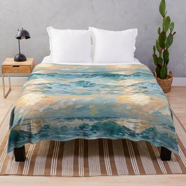 Item preview, Golden Ocean Waves Oil Painting Patterns designed and sold by Mandie Kuo.
