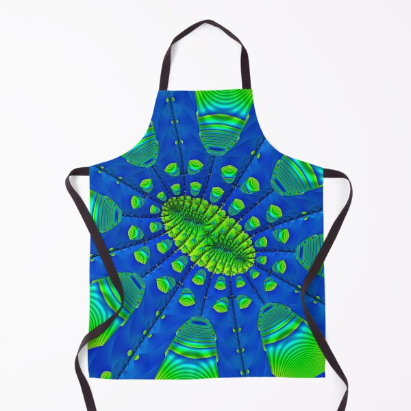 Item preview, Mandelbrot 92 - Green ragged center surrounded by intricate blue background designed and sold by Draeger0.