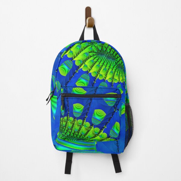 Item preview, Mandelbrot 92 - Green ragged center surrounded by intricate blue background designed and sold by Draeger0.