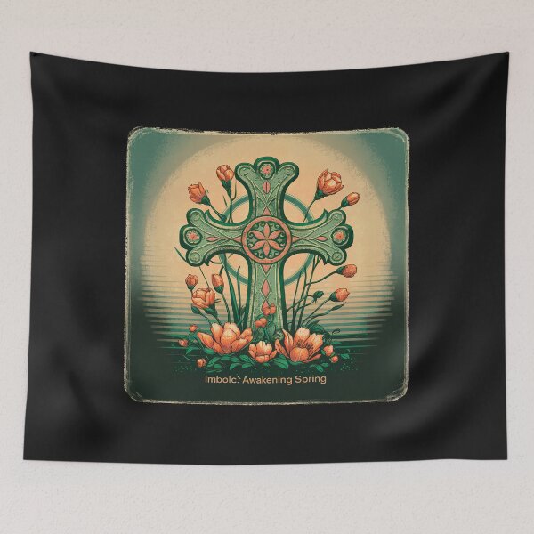 Item preview, ''IMBOLC - Awakening Spring'' Ireland Saint Brigid's Day Gaelic Traditional Festival T-Shirt designed and sold by Witty Shirts.