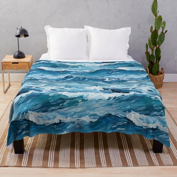 Item preview, Golden Ocean Waves Oil Painting Patterns designed and sold by Mandie Kuo.