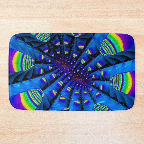 Item preview, Mandelbrot 93 - Purple-yellow pair of central pads surrounded by intricately ridged background designed and sold by Draeger0.