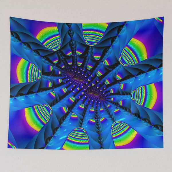 Item preview, Mandelbrot 93 - Purple-yellow pair of central pads surrounded by intricately ridged background designed and sold by Draeger0.