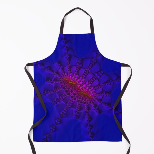 Item preview, Mandelbrot 91 - Red-green pair of intricately structured features surrounded by deep blue sea designed and sold by Draeger0.