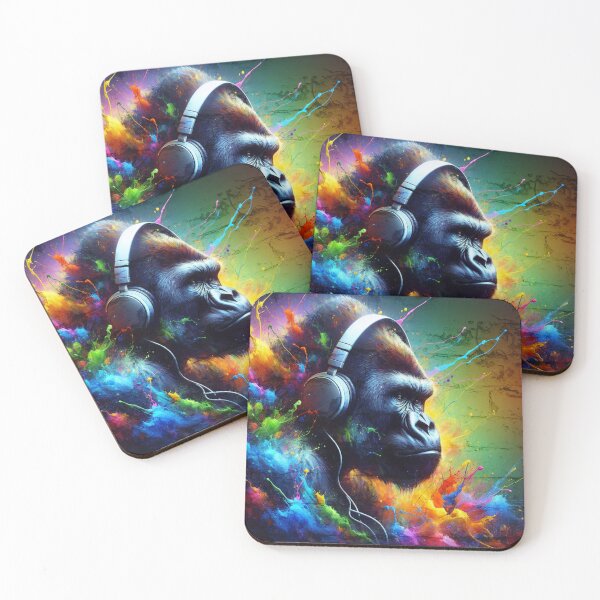 Item preview, Gorilla Beats, Splatter Paint Art, Graffiti Brick Wall Art designed and sold by DroopysDesigns.