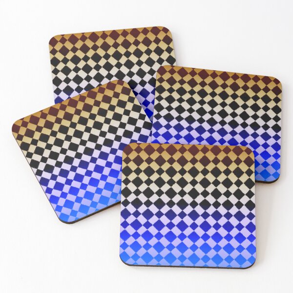Item preview, Brown,  black,  and blue diamond pattern  designed and sold by Roxburylane.