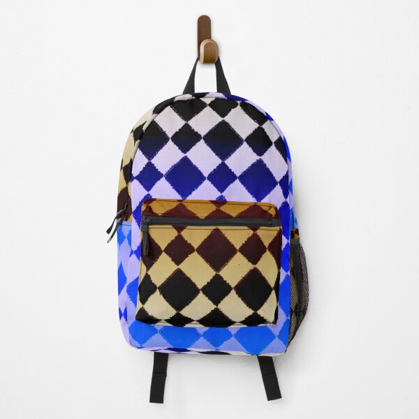 Item preview, Brown, black, and blue diamond pattern designed and sold by Roxburylane.