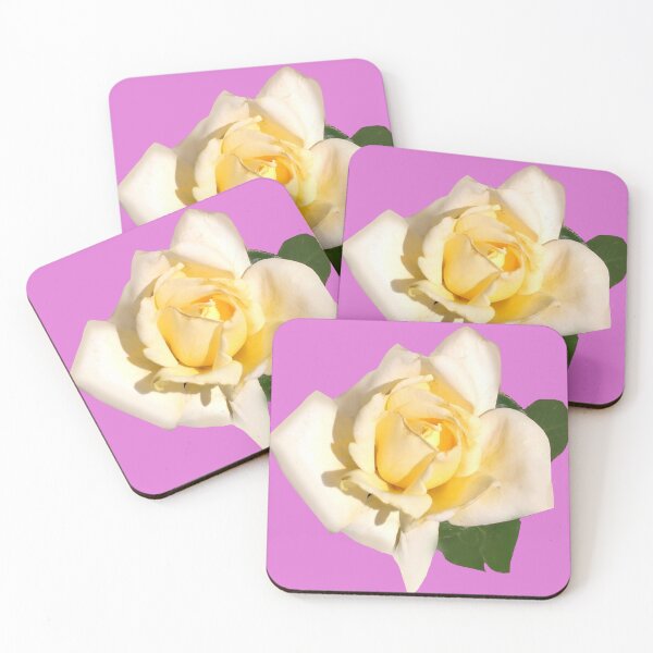 Item preview, Macro White Tea Rose Photography Pink Background / Large White Rose Photography designed and sold by Victoria Rose.