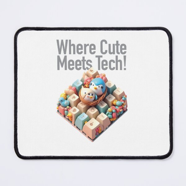 Item preview, Kawaii Keyboard Wonderland: Where Cute Meets Tech! designed and sold by Andy-Many-Ideas.