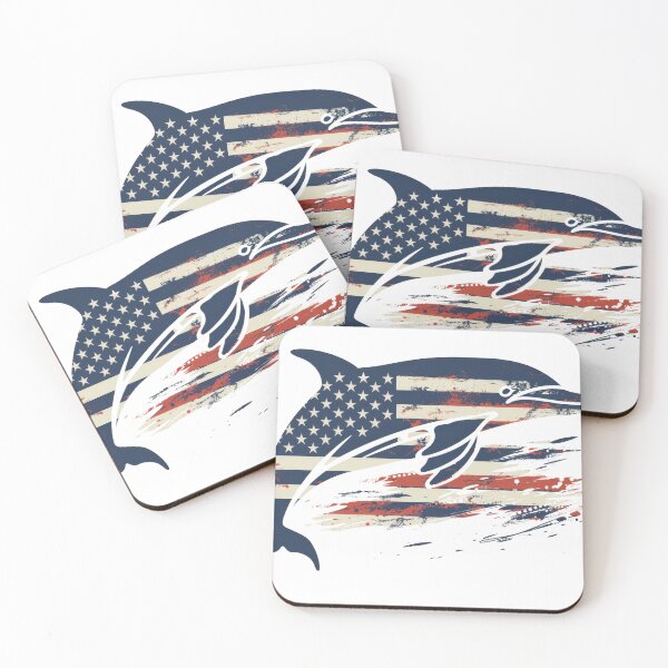 Item preview, American Flag Dolphin designed and sold by kitidach-create.