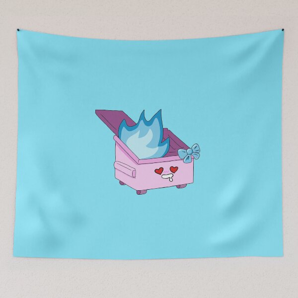 Aperçu de l'œuvre Mignon Lil Dumpster Fire (bleu) créée et vendue par BuckWildDesigns.