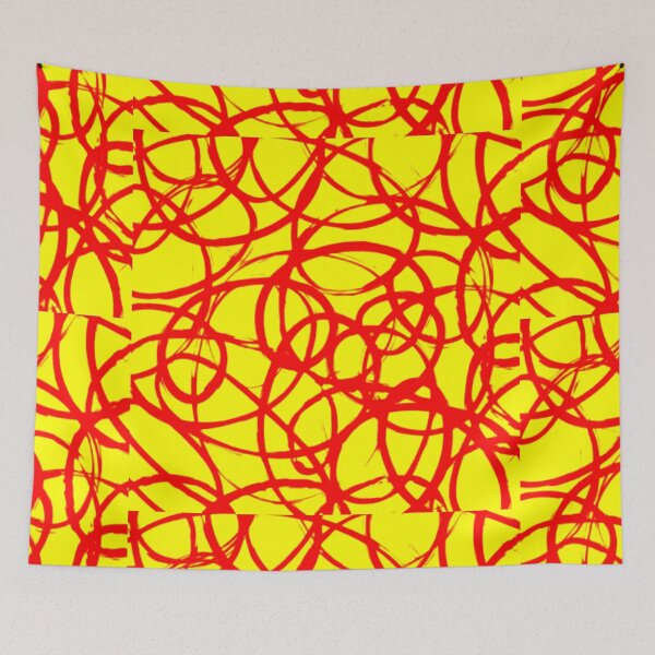 Item preview, Red line yellow background designed and sold by UZRWRLD .
