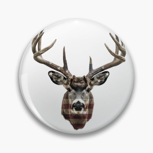 Item preview, A digitally enhanced deer head featuring vibrant stripes, isolated against a white background, showcasing natural beauty and artistic creativity. designed and sold by kitidach-create.
