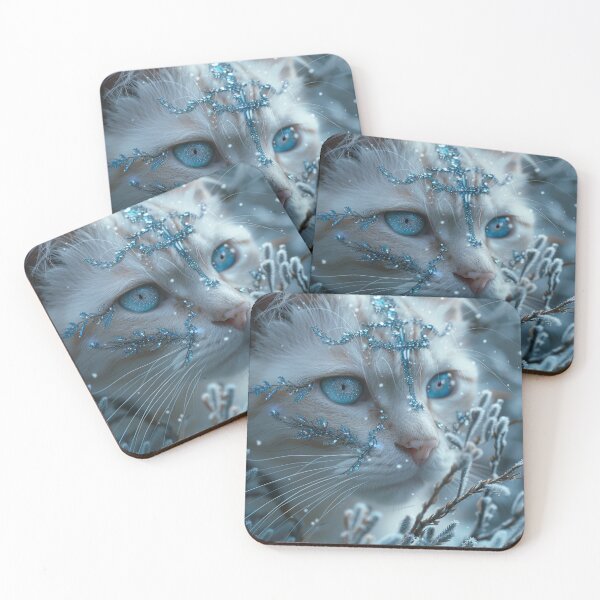 Item preview, Shorthair Cat in a Dazzling Winter Forest designed and sold by Nocturne  Paws.