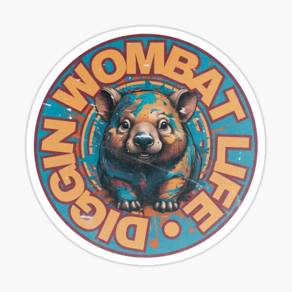 Vista previa del artículo con la obra «Excavando la vida del wombat», diseñado y vendido por pUNKnown.
