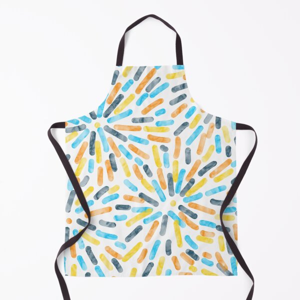Item preview, Fireworks Abstract AroAce Pride Flag Orange Yellow Blue designed and sold by JoyfulJen.