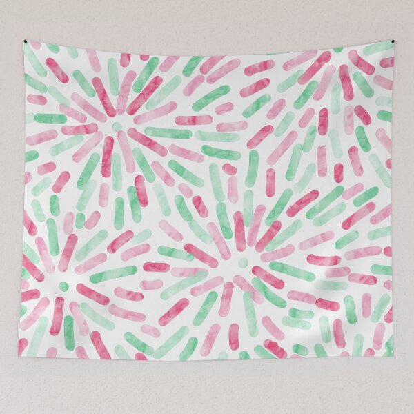 Item preview, Fireworks Abstract Abrosexual Pride Flag Pink Green White designed and sold by JoyfulJen.