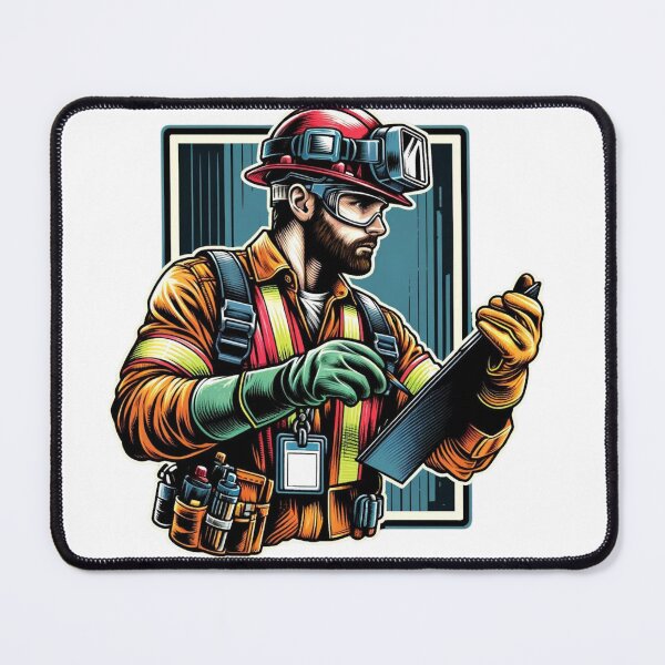 Item preview, Occupational safety specialist from the Rafal Markowski training center during safety inspection with clipboard designed and sold by RafalMarkowski.
