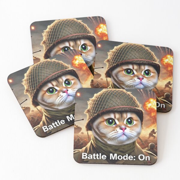 Item preview, Funny War Cat Meme Battle Mode: ON designed and sold by CatmemesArt.