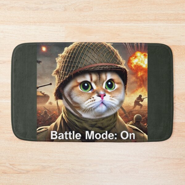Item preview, Funny War Cat Meme Battle Mode: ON designed and sold by CatmemesArt.