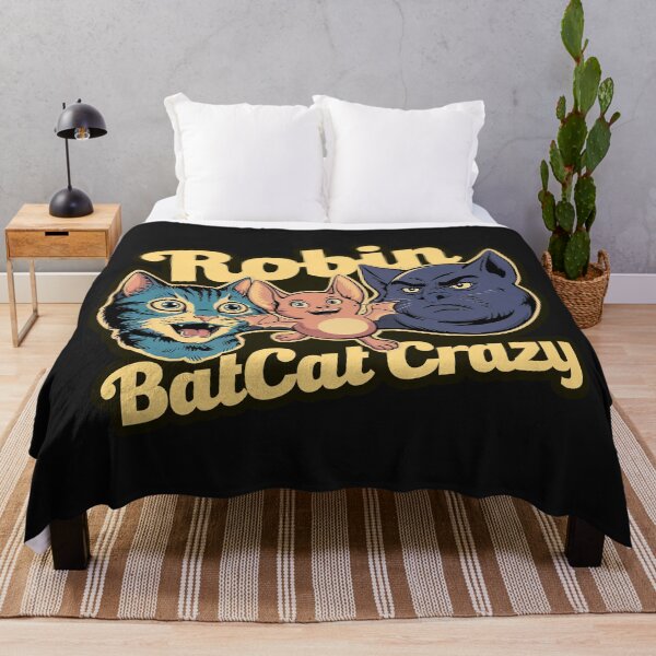 Item preview, ''Robin - Batcat Crazy'' Funny Bat and Cat Humor Comic Parody T-Shirt designed and sold by Witty Shirts.