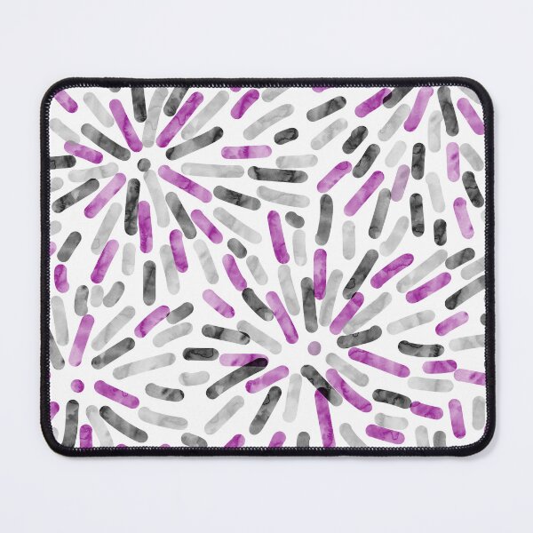 Item preview, Fireworks Abstract Asexual Ace Pride Flag Purple Gray Black White designed and sold by JoyfulJen.