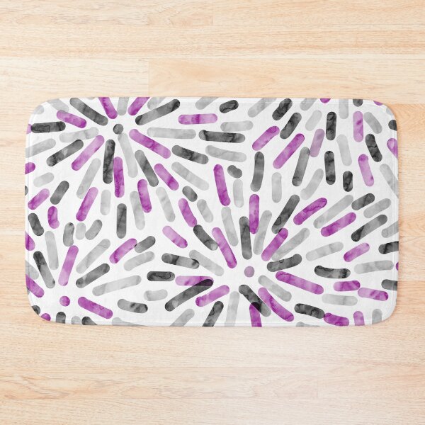 Item preview, Fireworks Abstract Asexual Ace Pride Flag Purple Gray Black White designed and sold by JoyfulJen.