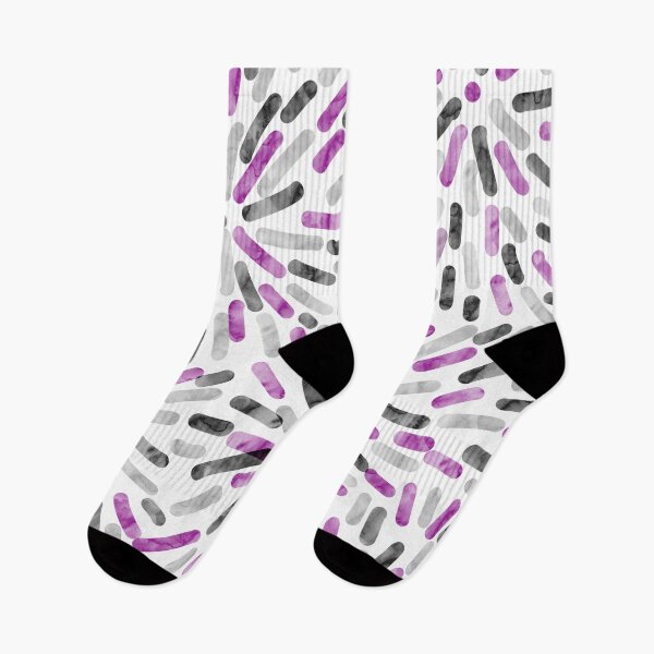 Item preview, Fireworks Abstract Asexual Ace Pride Flag Purple Gray Black White designed and sold by JoyfulJen.