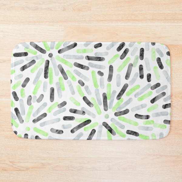 Item preview, Fireworks Abstract Agender Pride Flag Green Grey Black White designed and sold by JoyfulJen.