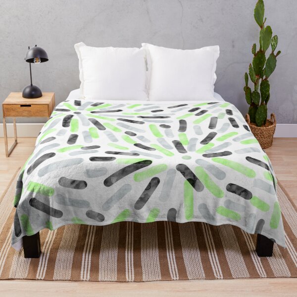 Item preview, Fireworks Abstract Agender Pride Flag Green Grey Black White designed and sold by JoyfulJen.