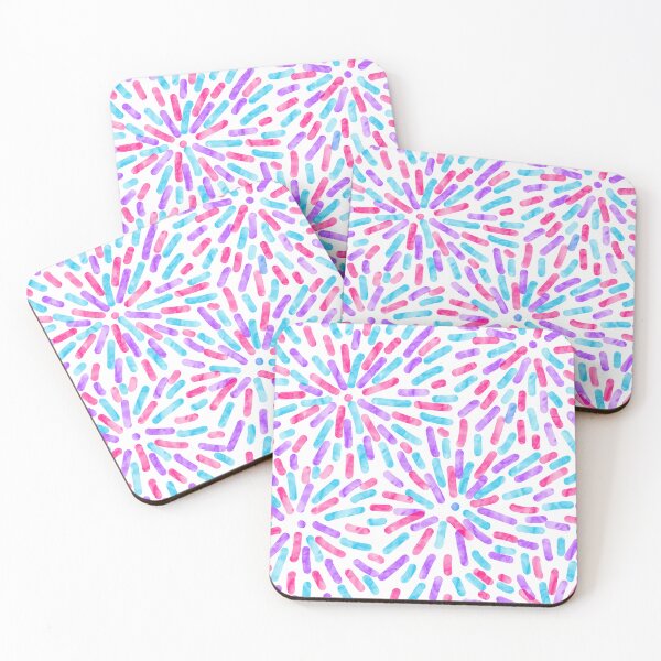 Item preview, Fireworks Abstract Androgyne Pride Flag Pink Blue Purple designed and sold by JoyfulJen.